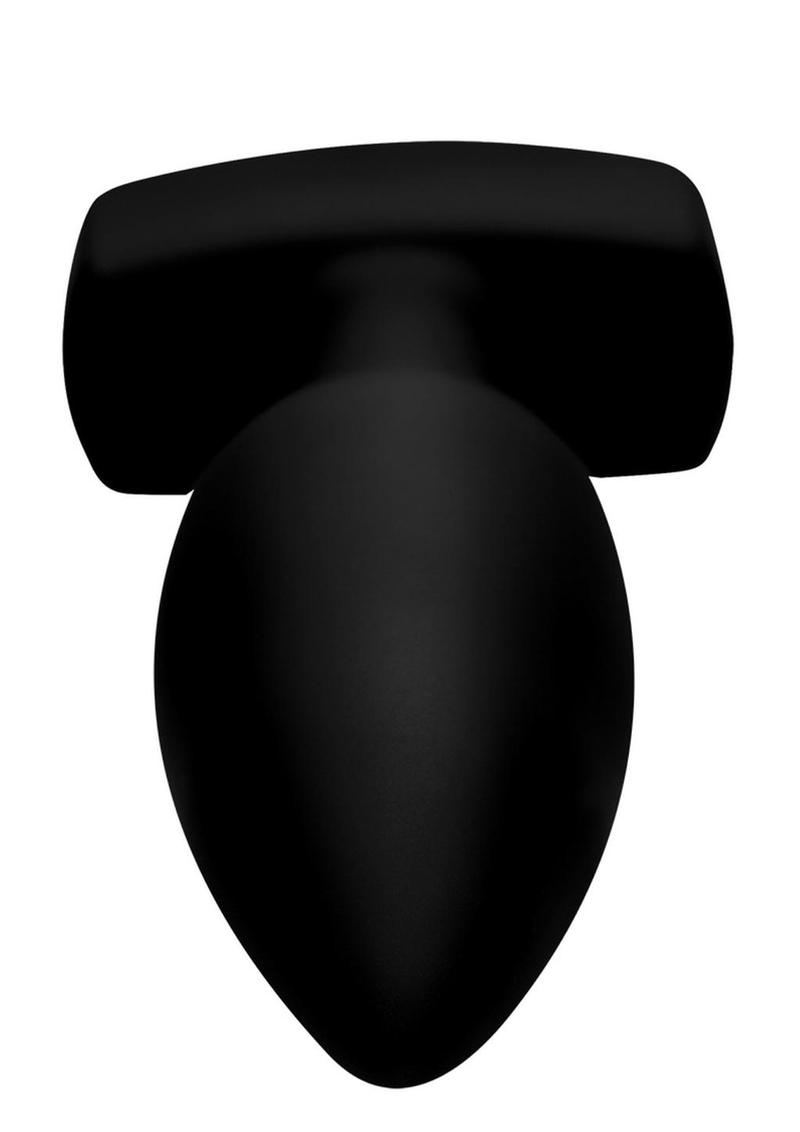 Ass Thumpers The Taper 10x Vibrating Smooth Silicone Anal Plug - Black