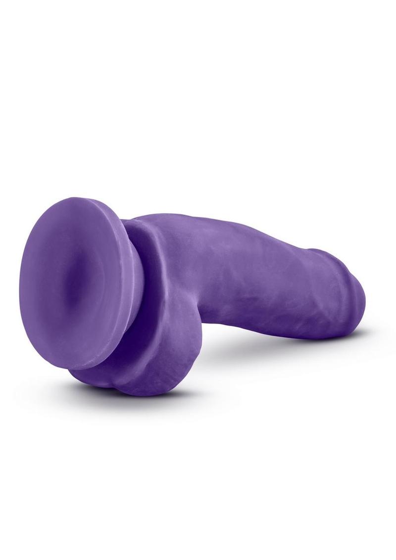 Au Naturel Bold Beefy Dildo with Suction Cup - Purple - 7in
