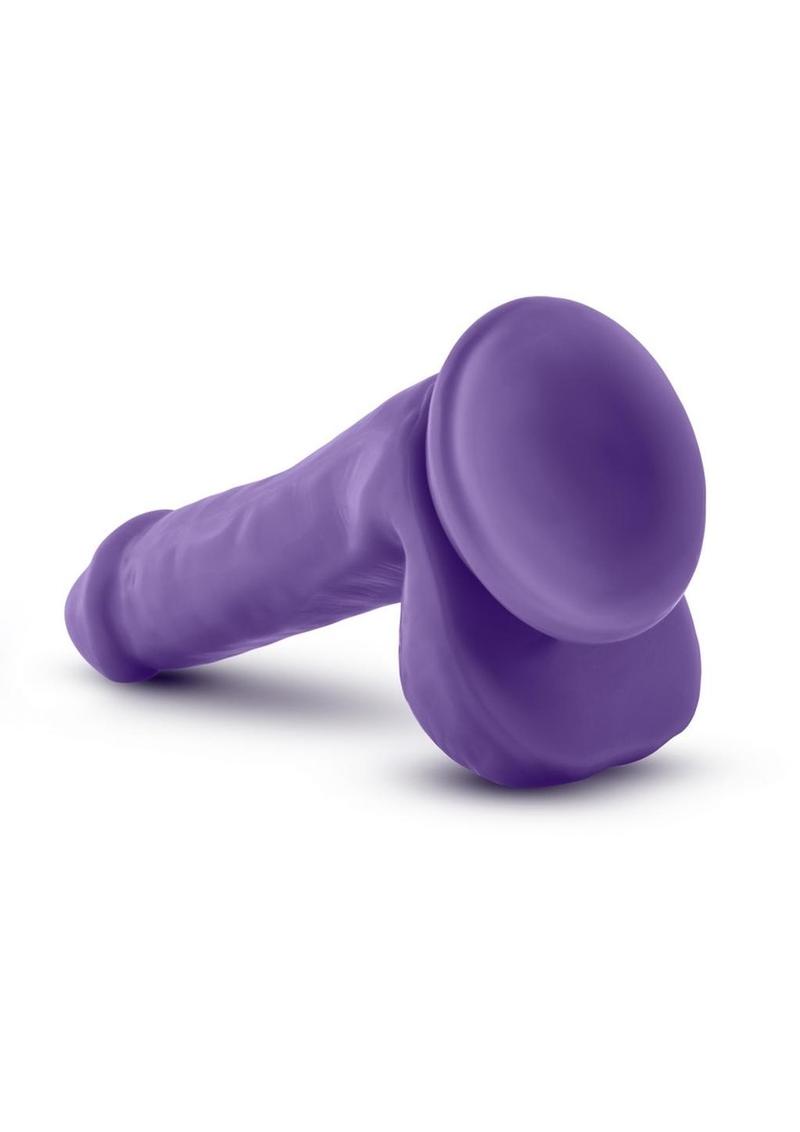 Au Naturel Bold Delight Dildo with Suction Cup - Purple - 6in