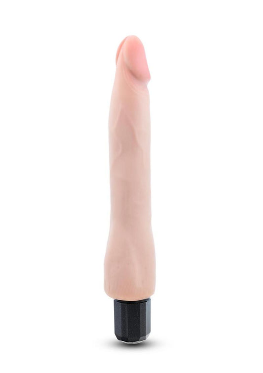 Au Naturel Vanilla Ice Vibrating Dildo - Vanilla - 8.75in