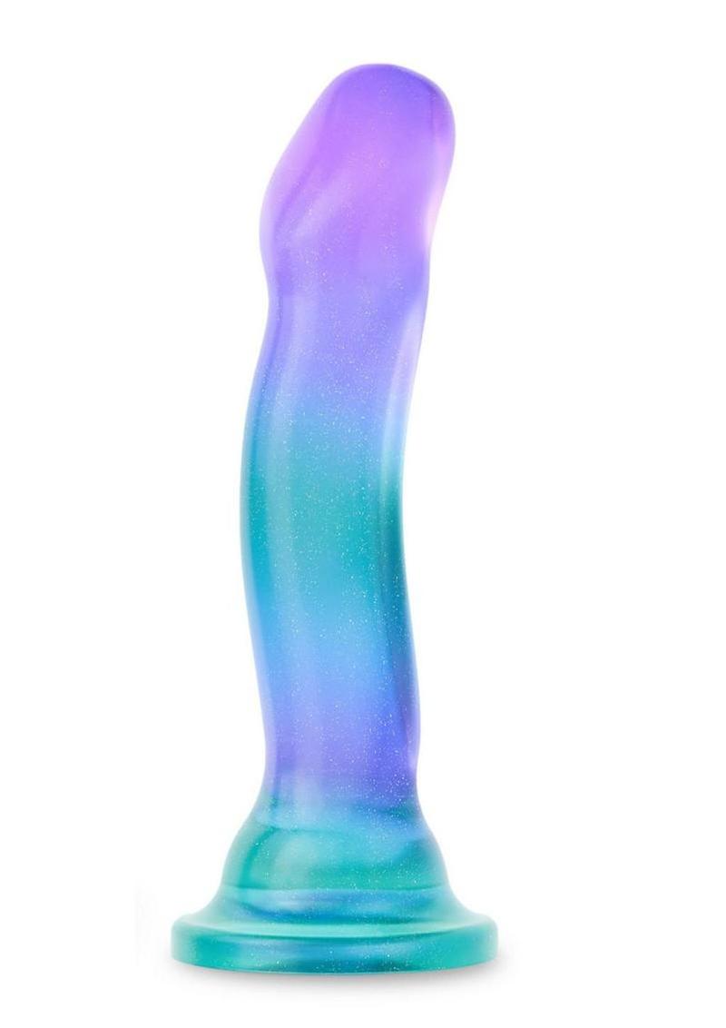 Avant Aurora Handcrafted Artisan Silicone Dildo - Purple/Teal - 7in