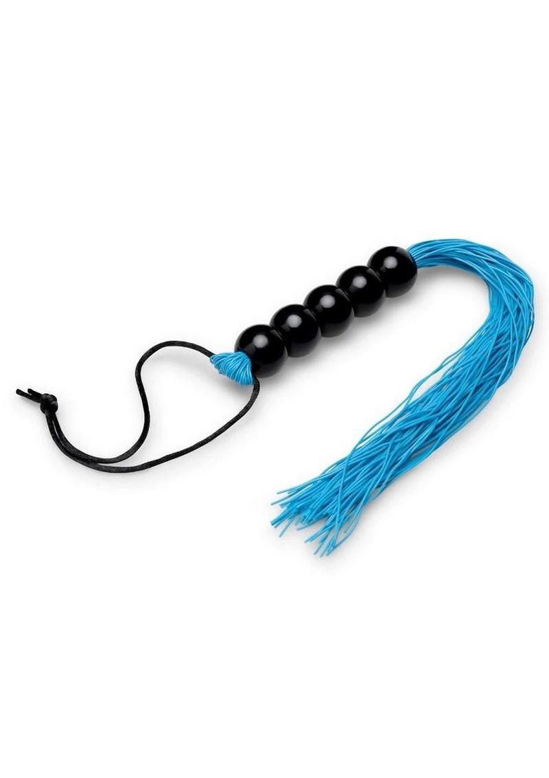 B-Vibe Beaded Silicone Flogger - Black/Teal