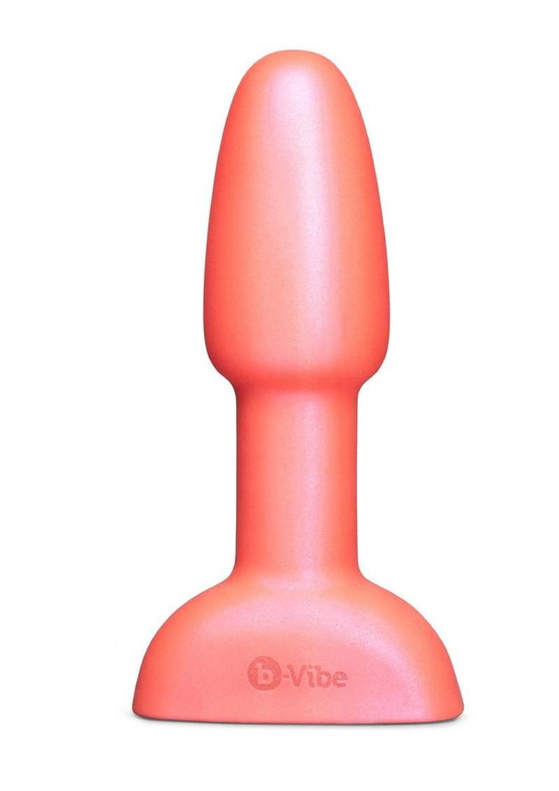 B-Vibe Smart Rimming Petite Plug Rechargeable Silicone App Controlled Anal Plug - Orange