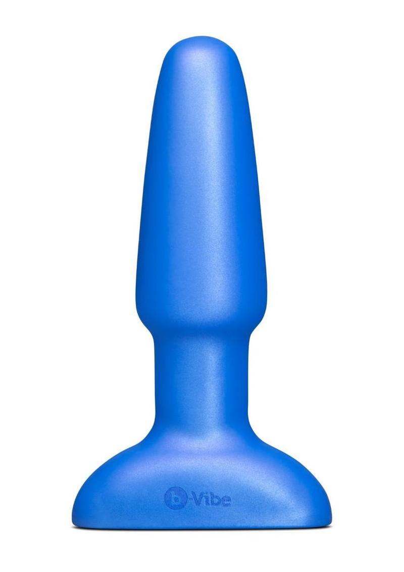 B-Vibe Smart Rimming Plug 2 Rechargeable Silicone App Controlled Anal Plug - Navy