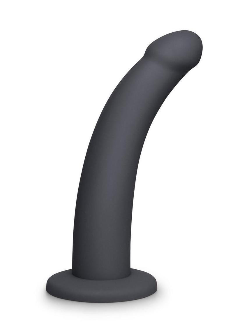 B-Vibe Smooth Silicone Dildo - Black - 7in