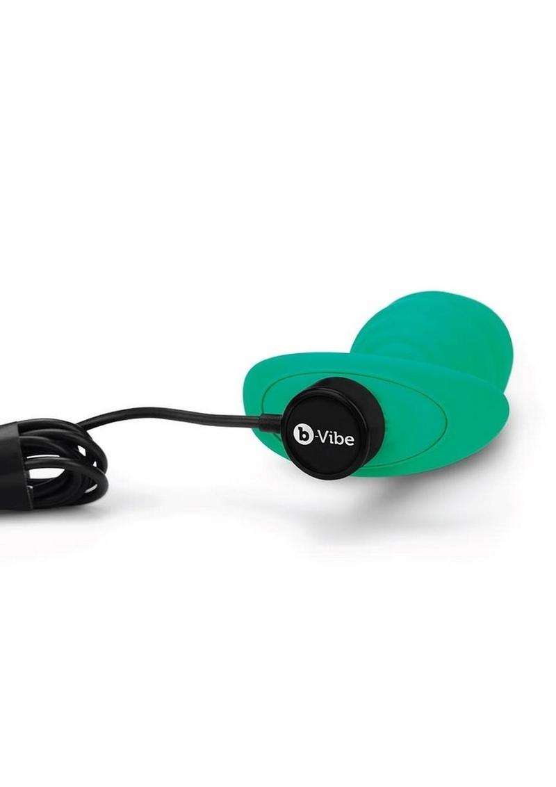 B-Vibe Twist Textured Rechargeable Silicone Anal Plug - Green