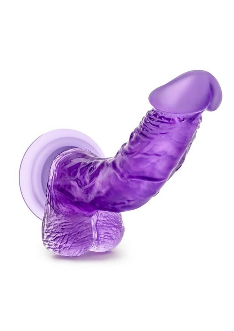 B Yours Sweet N' Hard 7 Dildo with Balls - Purple - 8in