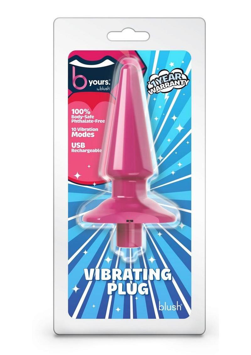 B Yours Vibrating Rechargeable Anal Plug - Berry/Pink