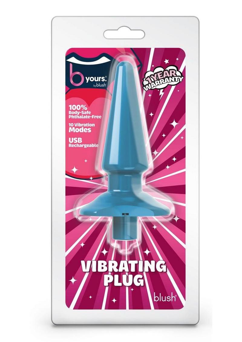 B Yours Vibrating Rechargeable Anal Plug - Ocean - Blue