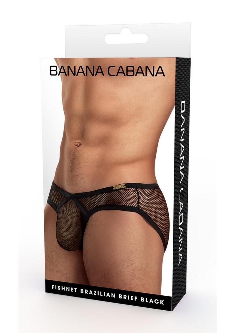Banana Cabana Bikini Mesh - Black - Large/Medium