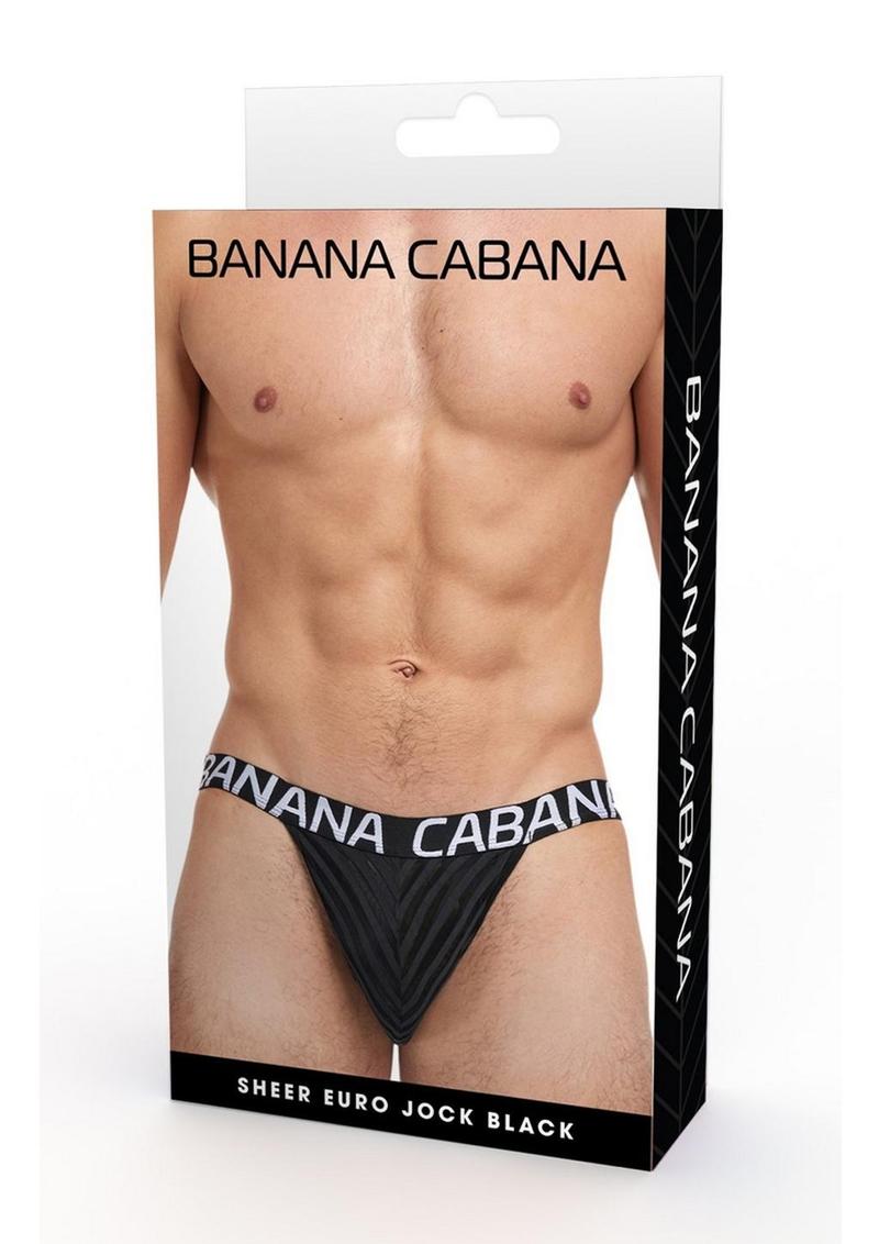 Banana Cabana Poly Jock - Black - Large/XLarge