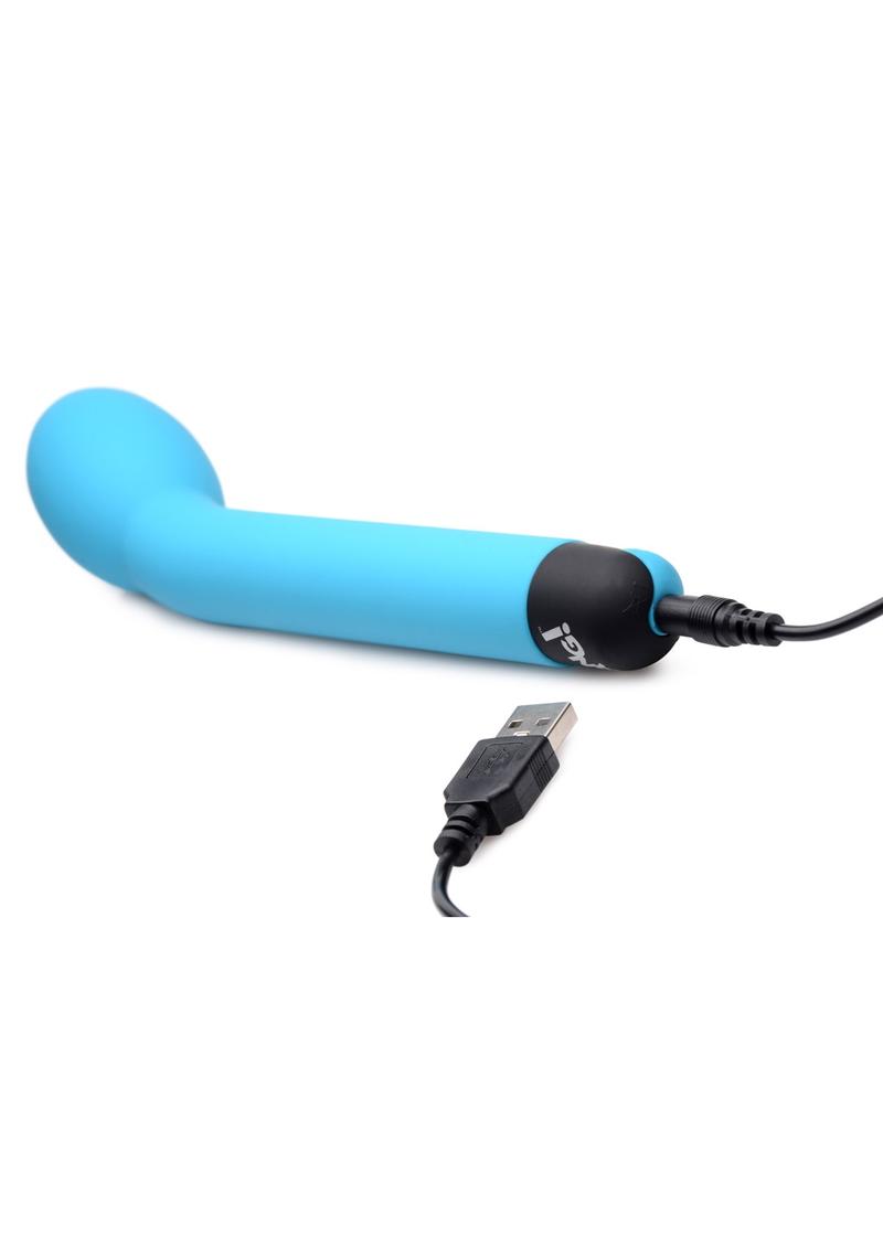 Bang! 10x Rechargeable Silicone G-Spot Vibrator - Blue