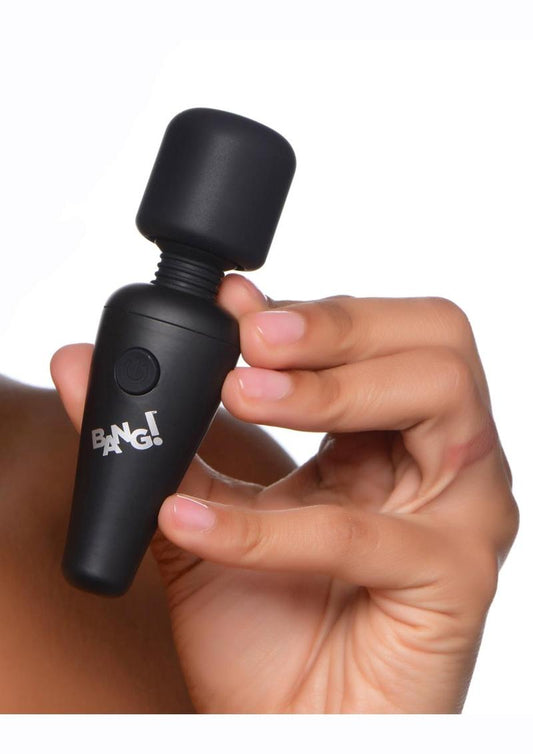 Bang! 10x Vibrating Mini Rechargeable Silicone Wand - Black