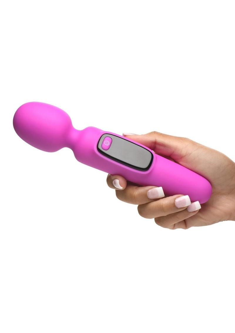 Bang! Digital Rechargeable Silicone Wand Vibrator - Purple