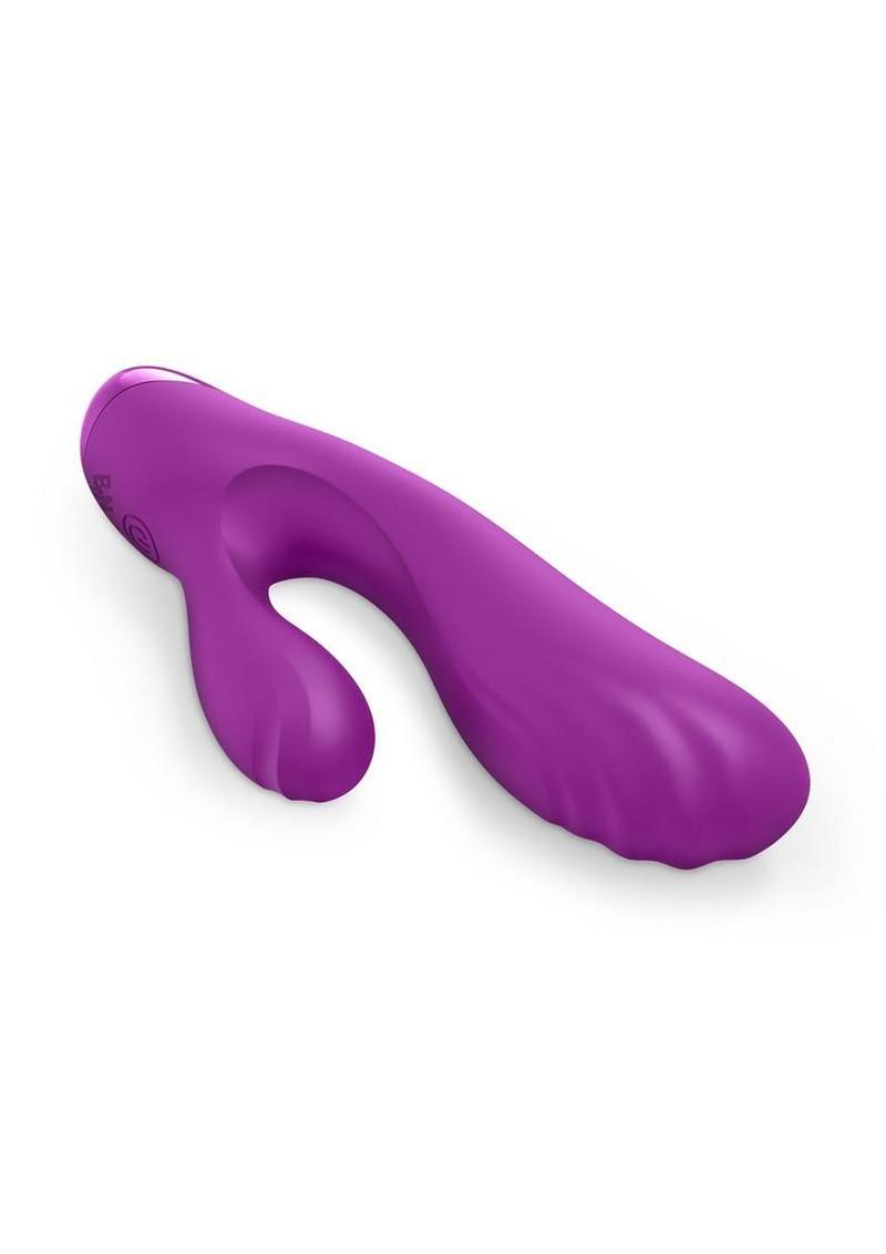 Bang! Flexible G-Spot Rechargeable Silicone Rabbit Vibrator - Purple