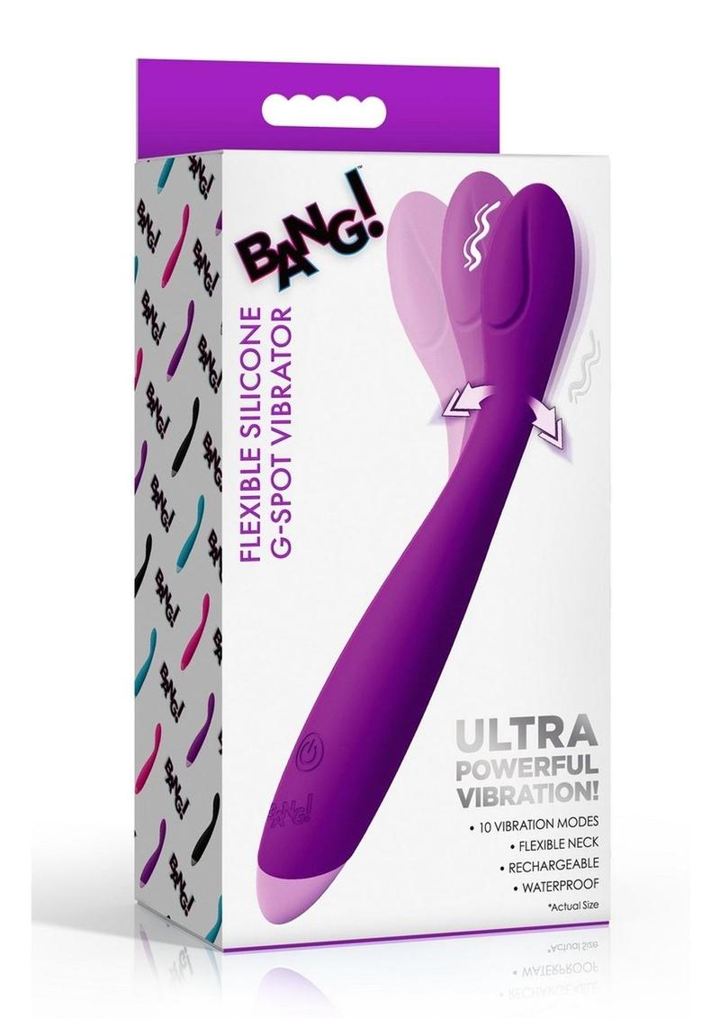 Bang Flexible Rechargeable Silicone G-Spot Vibrator - Purple