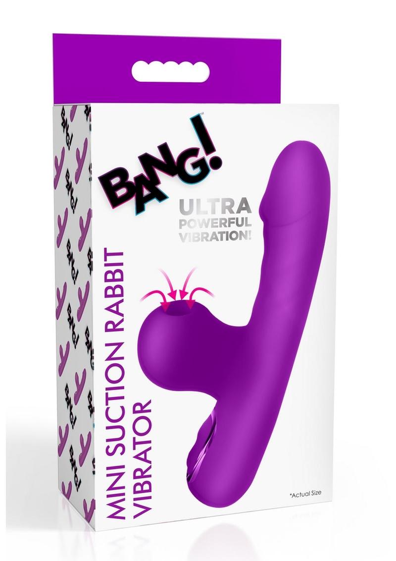 Bang! Mini Suction Rabbit Silicone Rechargeable Vibrator – After Dark Toys