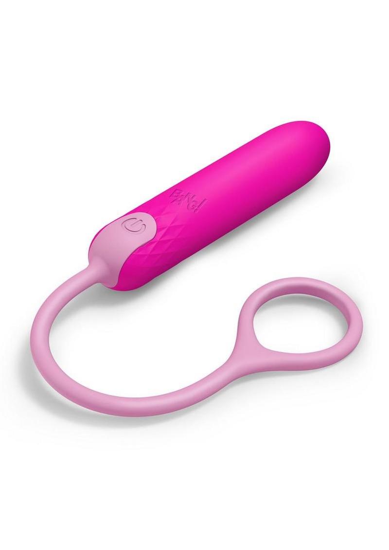 Bang Silicone Rechargeable Bullet with Retrieval Cord - Pink