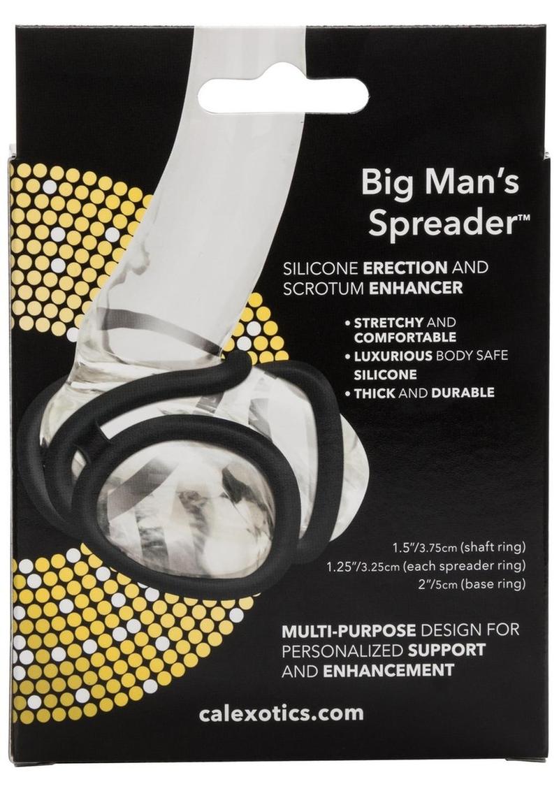 Big Man's Spreader Silicone Cock Ring - Black