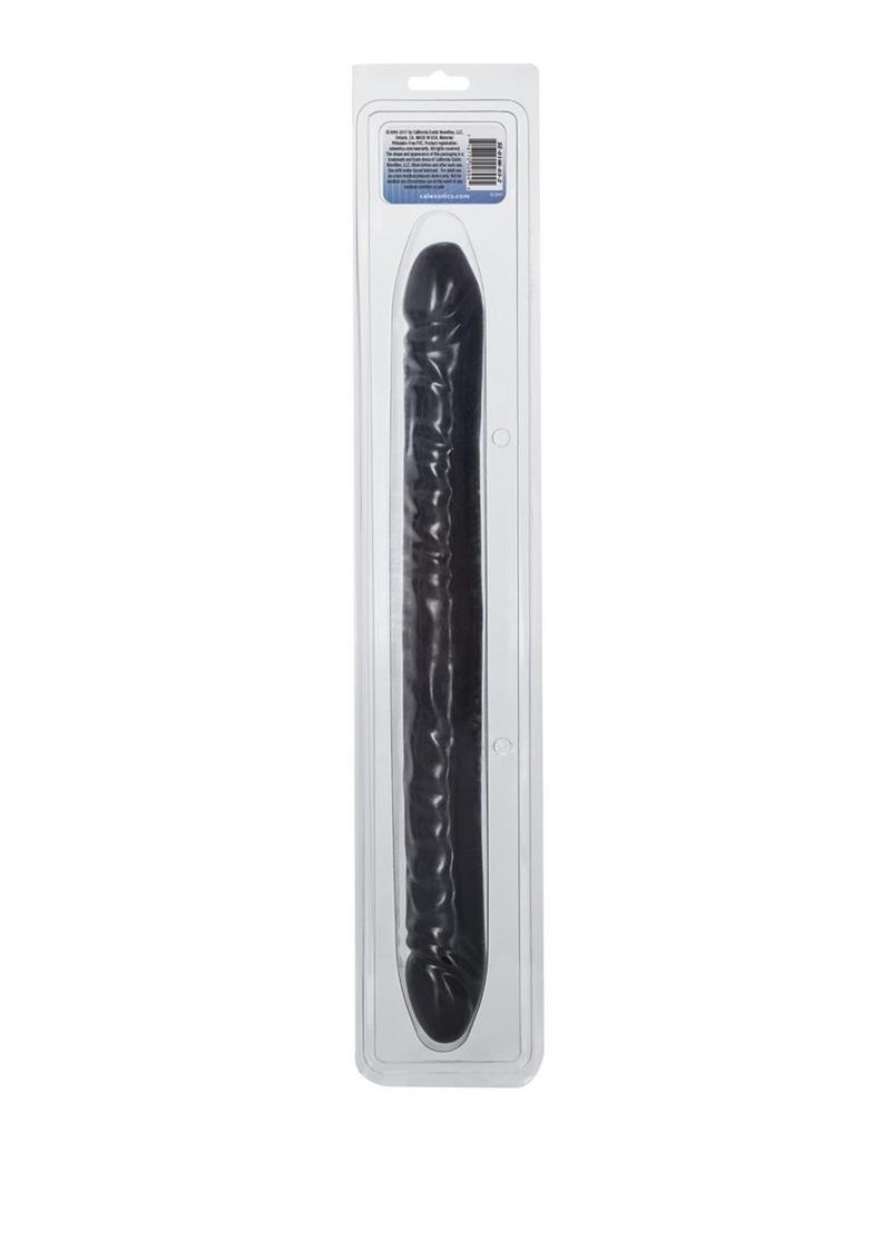 Black Veined Double Dildo - Black - 18in