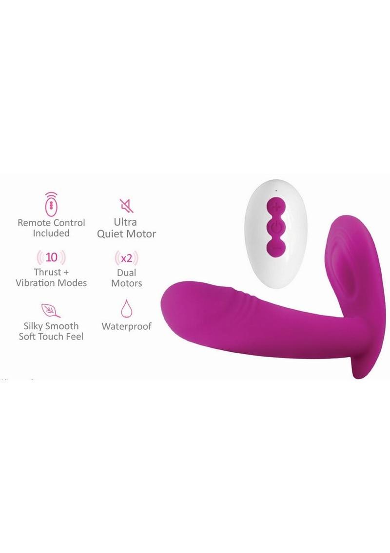 Bliss Power Punch USB Magnetic Rechargeable Silicone Dual Vibe Vibrator Waterproof - Pink