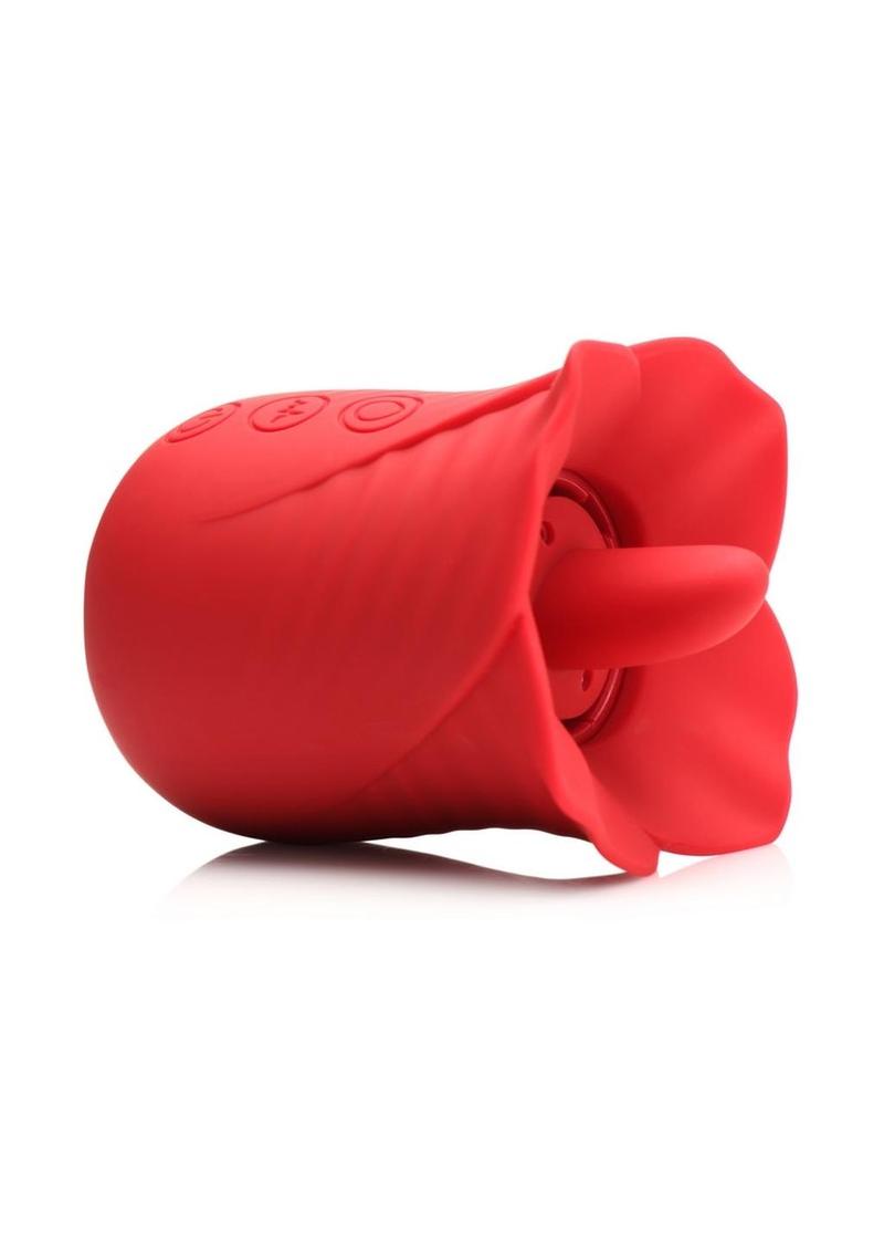 Bloomgasm Lily Lover Sucking and Vibrating Rechargeable Silicone Clitoral Stimulator - Red