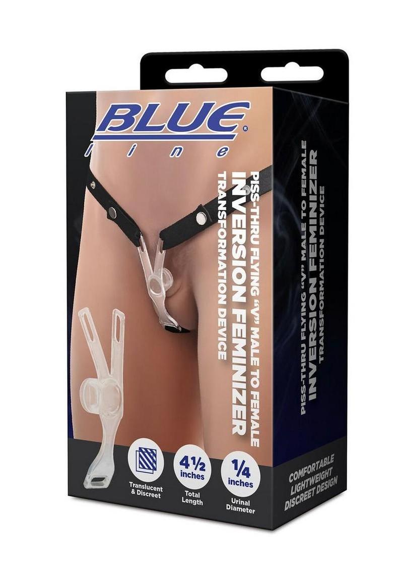 Blueline Piss-Thru Flying V Male to Female Inversion Feminizer Transformation Device - Clear