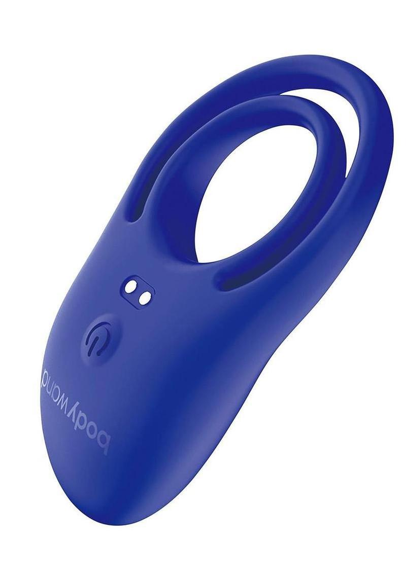 Bodywand 4play Bonding Time Rechargeable Silicone Cock Ring - Navy