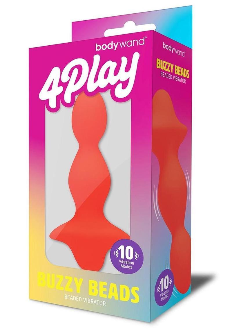 Bodywand 4play Buzzy Beads Rechargeable Anal Beads - Orange