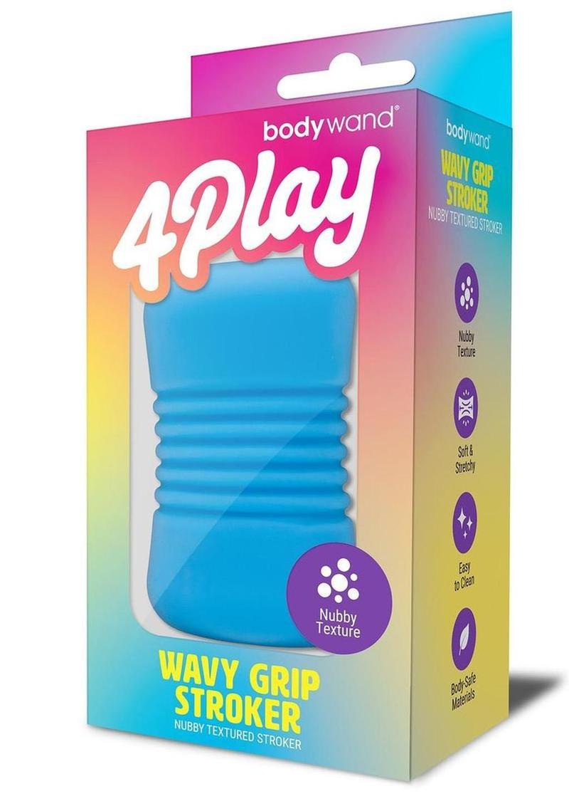 Bodywand 4play Wavy Grip Stroker - Blue