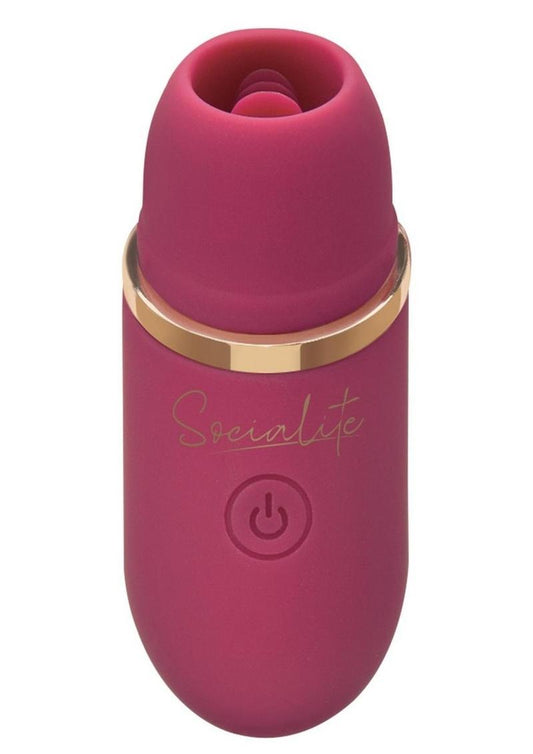 Bodywand Socialite Liv Mini Tongue Rechargeable Silicone Pocket Licker - Pink