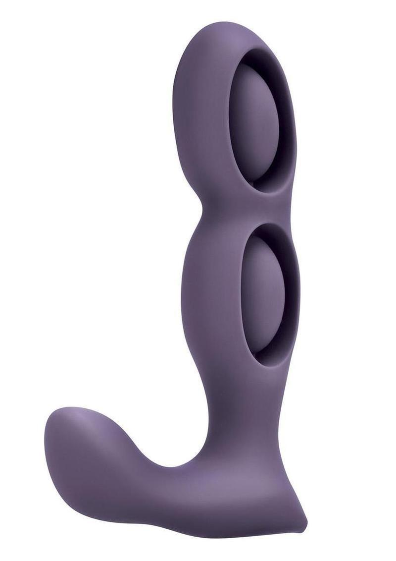 Bodywand Triple Play Tri-Pulse P-Spot Vibe Rechargeable Silicone Dual-Stim Prostate Vibrator - Purple