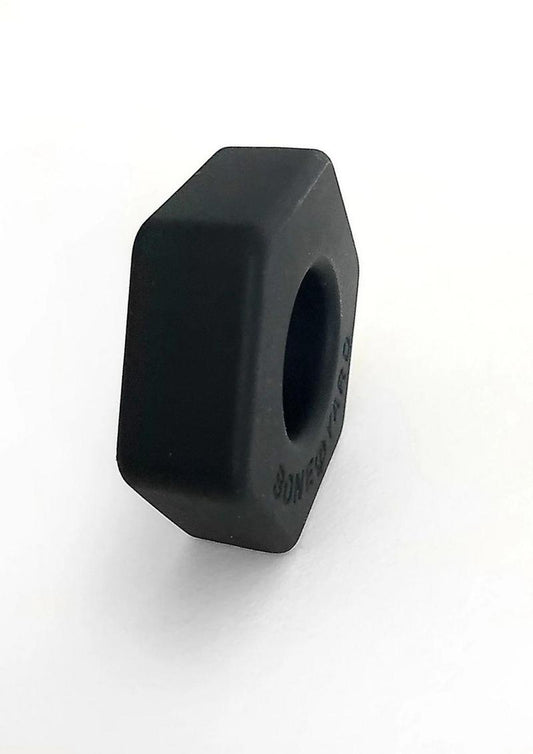 Boneyard Bust A Nut 2x Stretch Silicone Cock Ring Ball Stretcher - Black