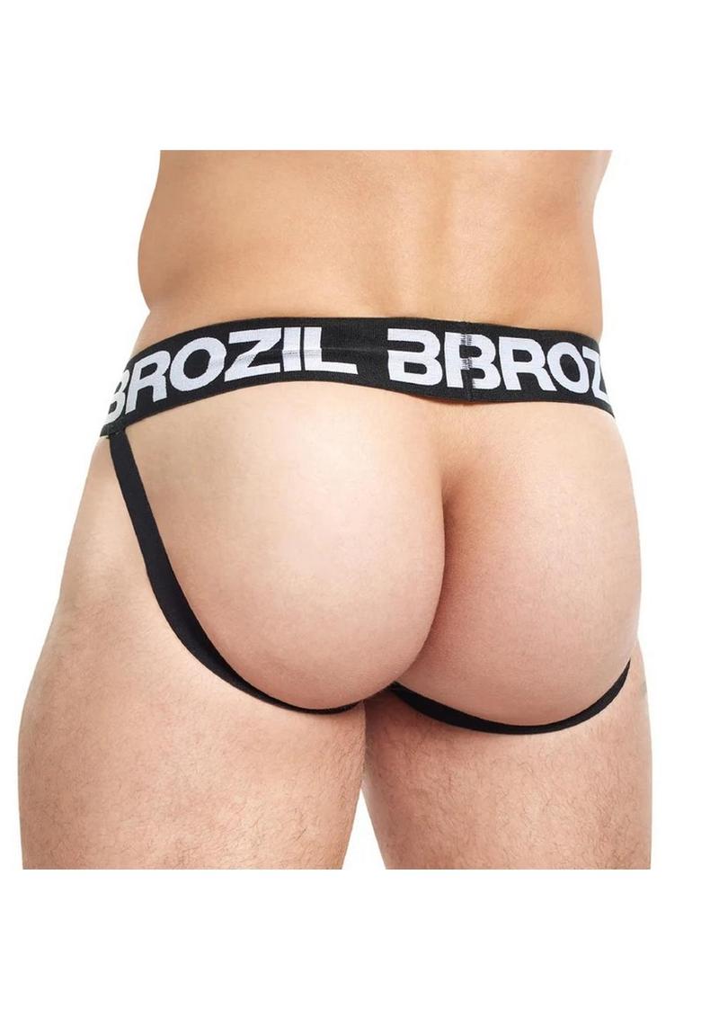 Brozil Ultra Bulge Enhancing Jockstrap - Black - Large/XLarge