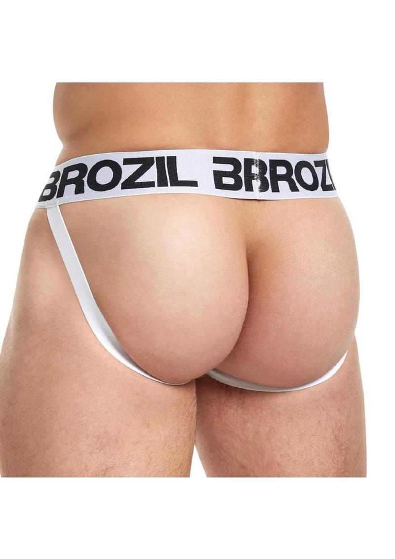Brozil Ultra Bulge Enhancing Jockstrap - White - Medium/Small