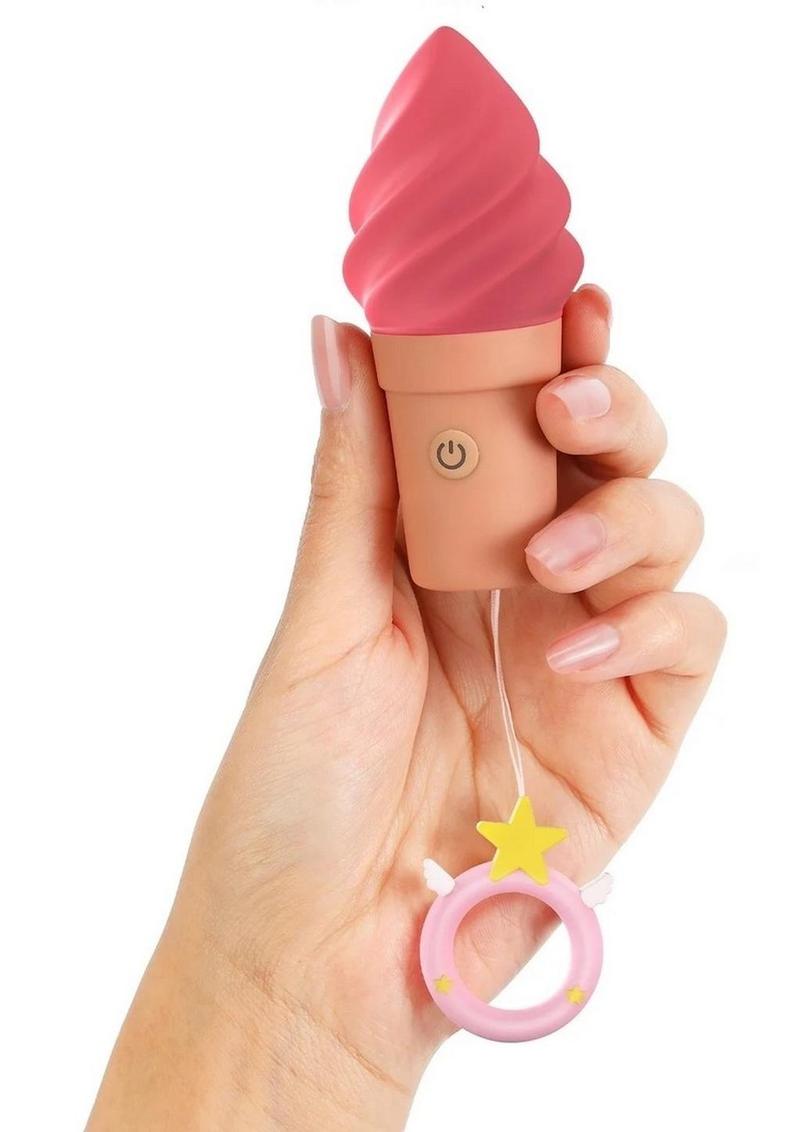 Cand'ice Rechargeable Silicone Clitoral Stimulator - Raspberry Jolly - Red