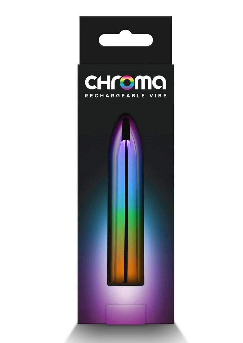 Chroma Rainbow Rechargeable Vibrator - Multicolor - Medium