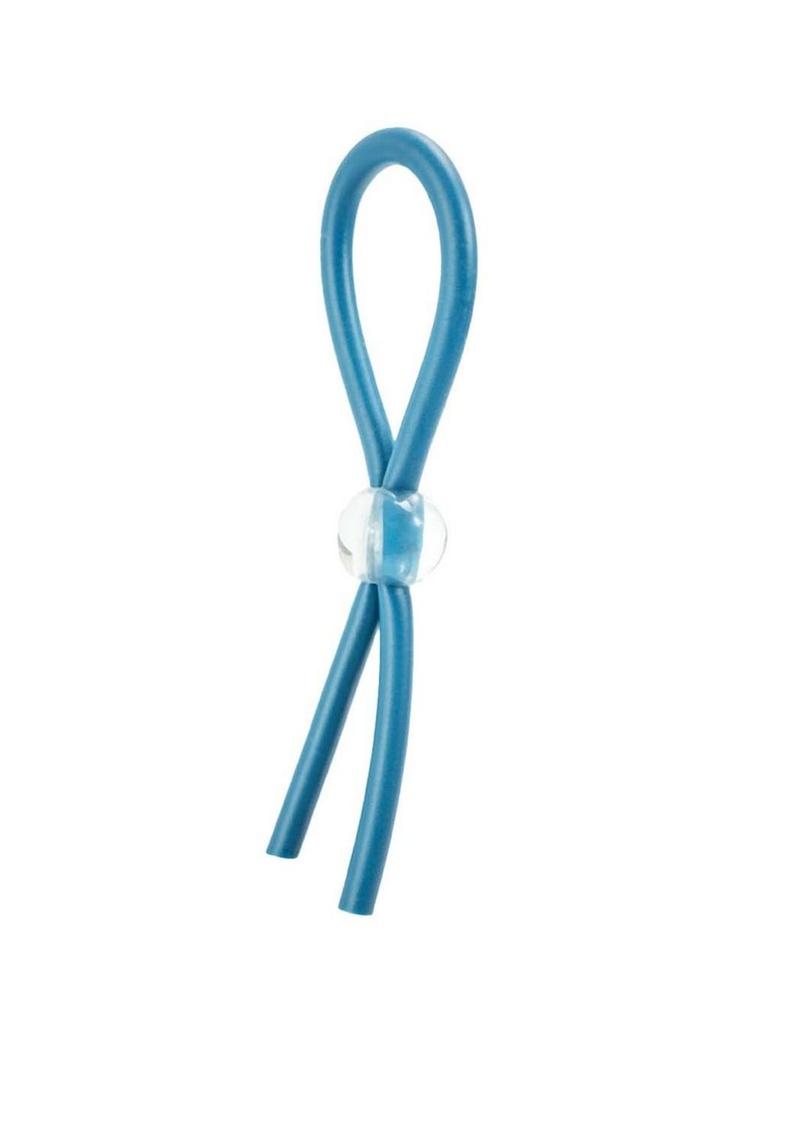 Clincher Adjustable Rubber Tie Cock Ring - Blue