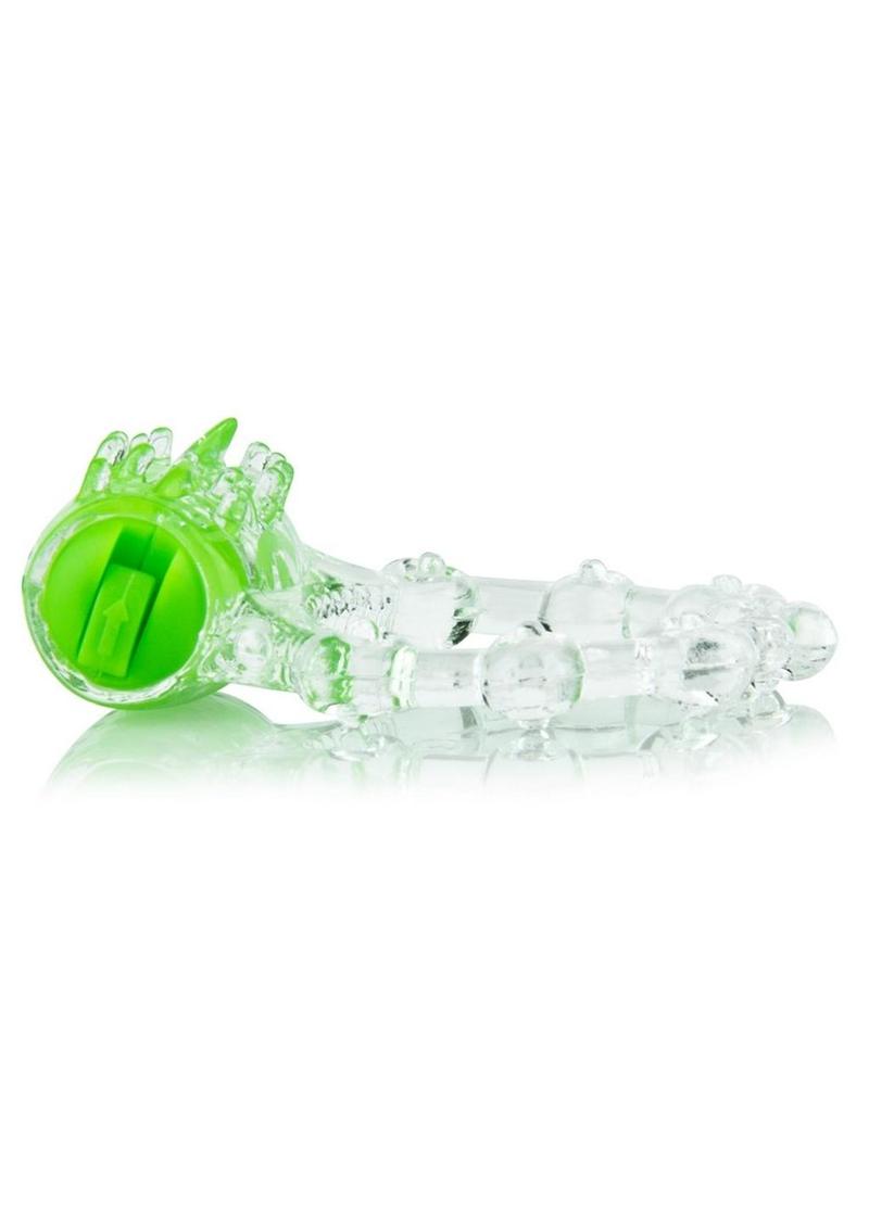 Color Pop Quickie Screaming O Vibrating Ring Silicone Cock Ring - Green