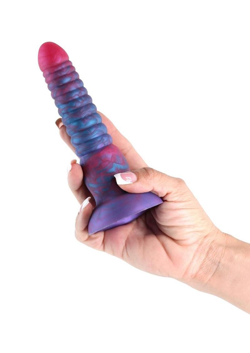 Colours Stacked Silicone Dildo - Blue/Pink - 6in