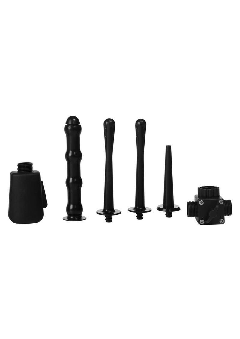 Colt Shower Shot Anal Douche with Dong - Black - 6.75in