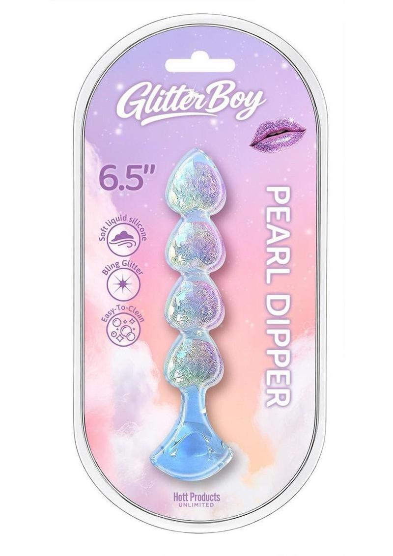 Cotton Candy Joy Gems Pearl Dipper Silicone Anal Beads - Multicolor - 6.5in
