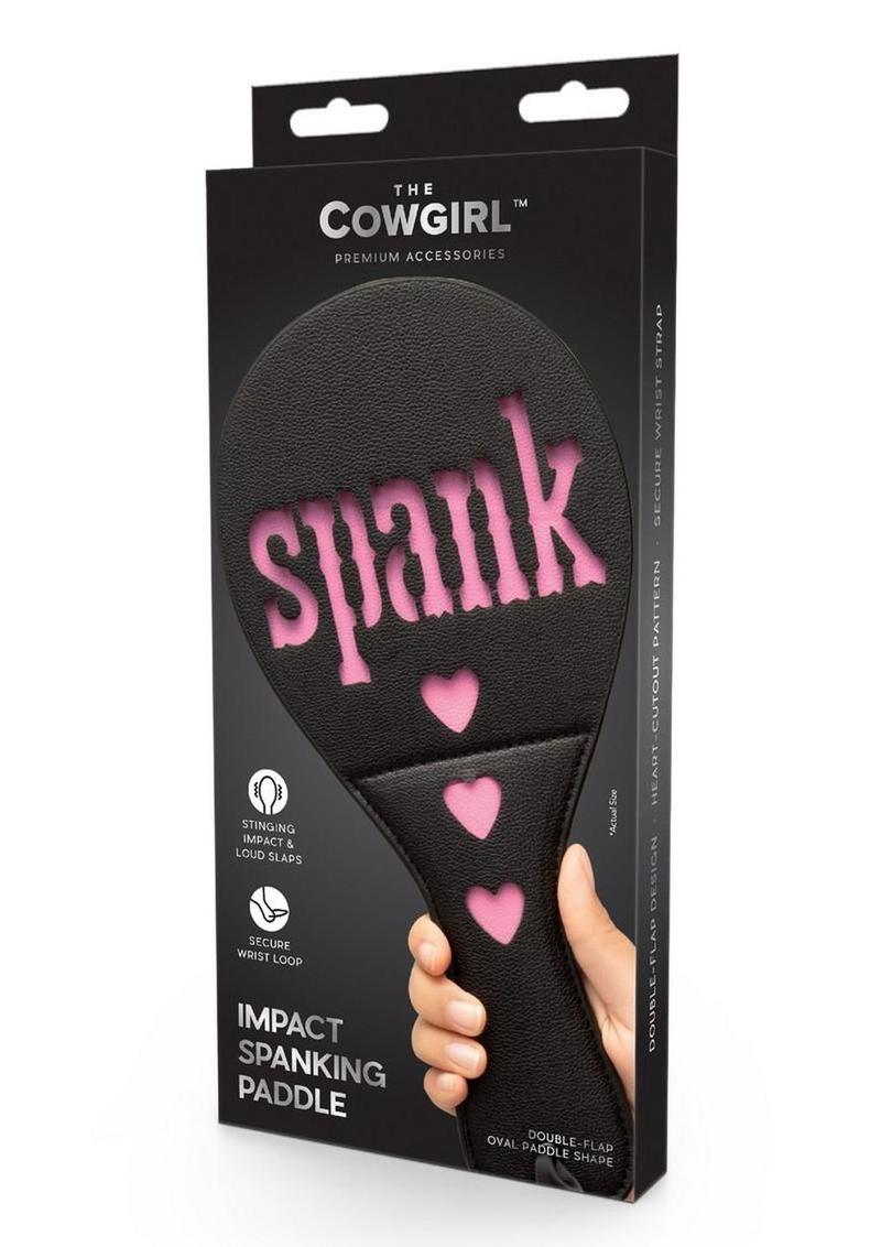 Cowgirl Impact Spanking Paddle - Black/Pink