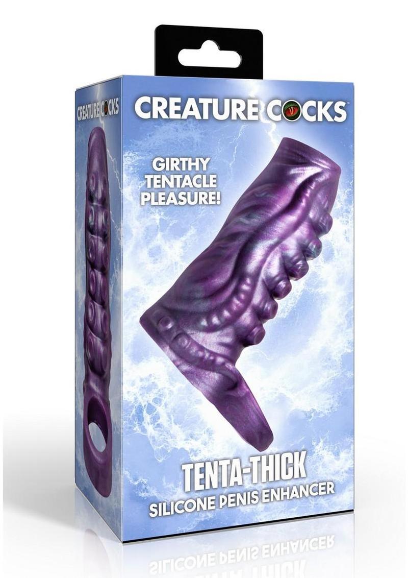Creature Cock Tenta-Thick Silicone Penis Enhancer - Purple