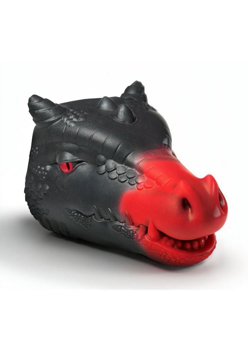 Creature Cocks Drago Silicone Masturbator - Black/Red