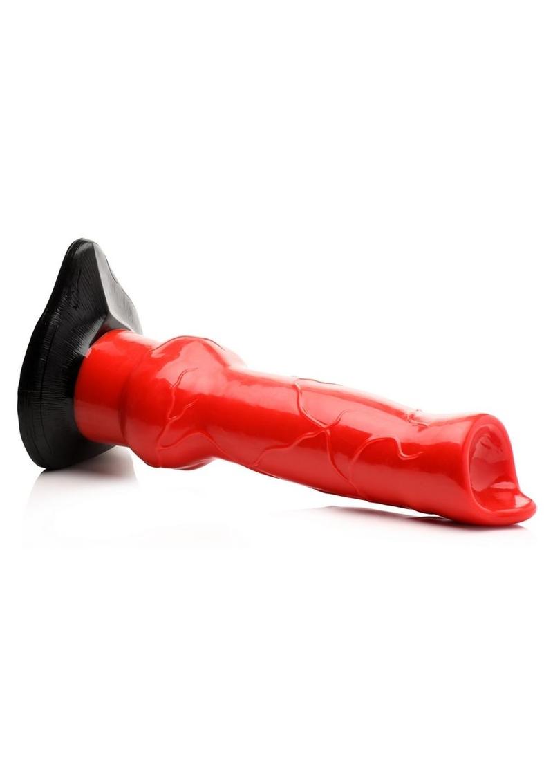 Creature Cocks Giant Hell Hound Canine Silicone Dildo - Red