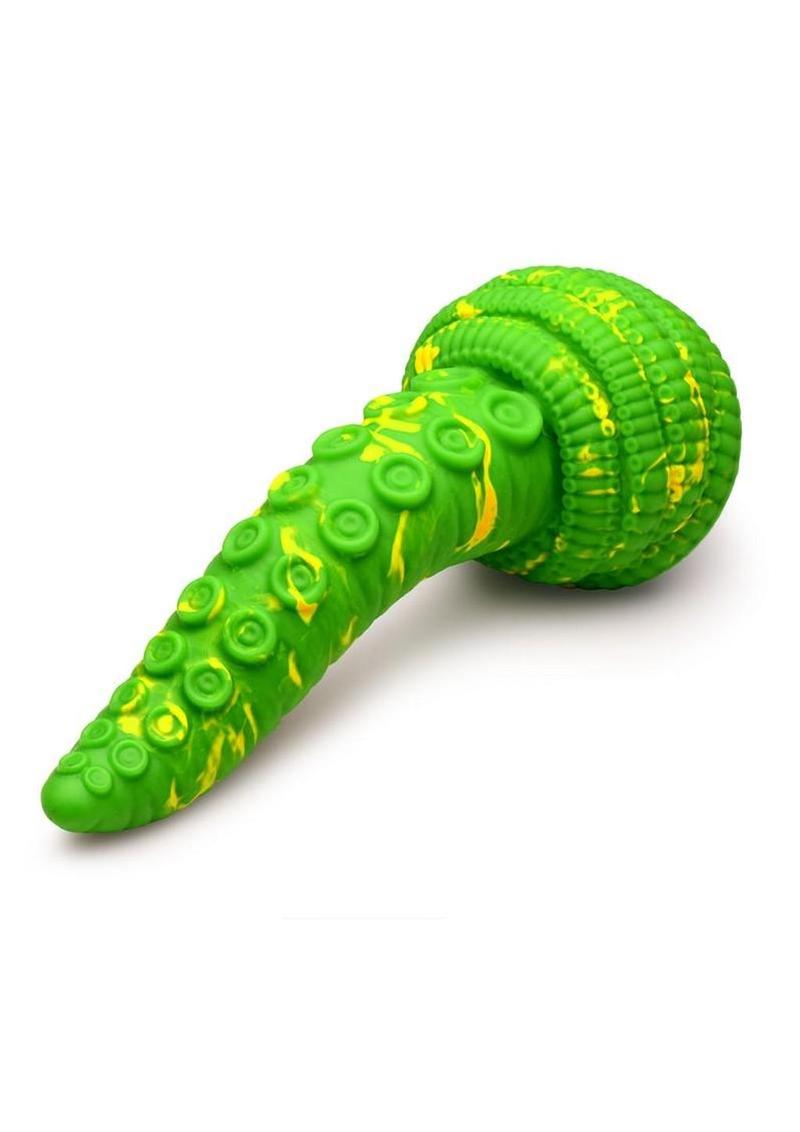 Creature Cocks Tenta Head Silicone Wand Attachment - Green/Yellow