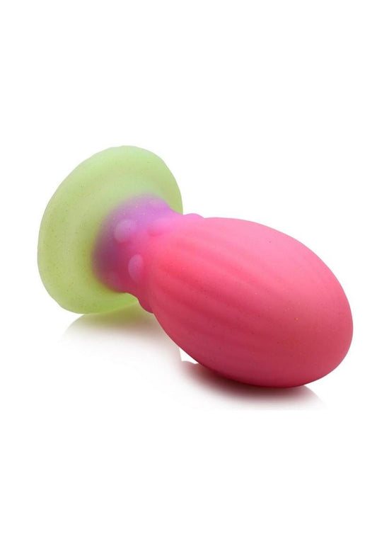 Creature Cocks Xeno Egg Glow In The Dark Silicone Egg - Glow In The Dark/Green/Pink - Large