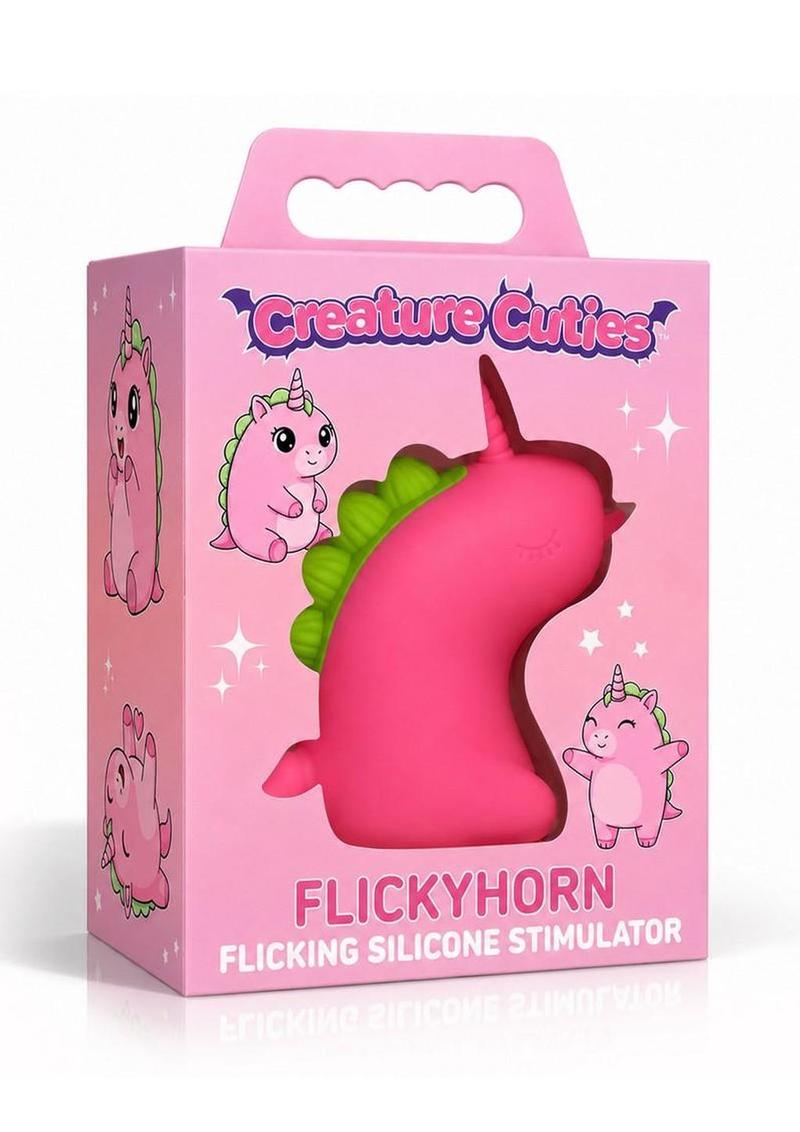 Creature Cuties Flickyhorn Flicking Rechargeable Silicone Stimulator - Yellow