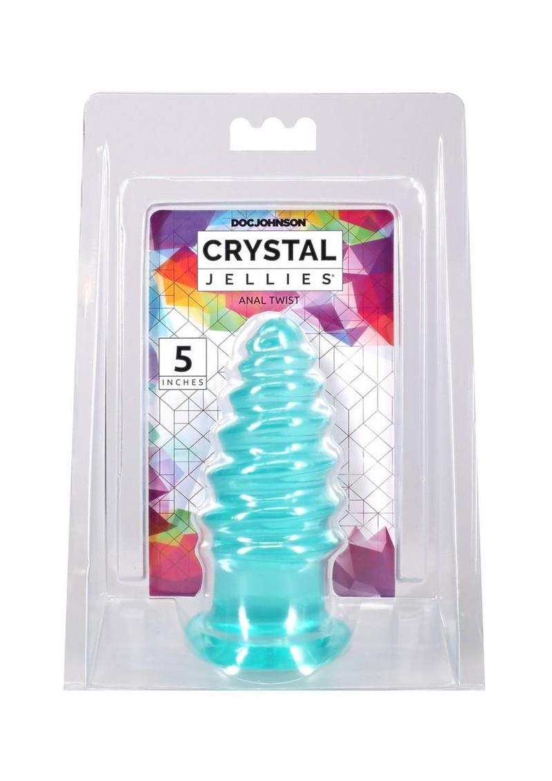 Crystal Jellies Anal Twist - Teal - 5in